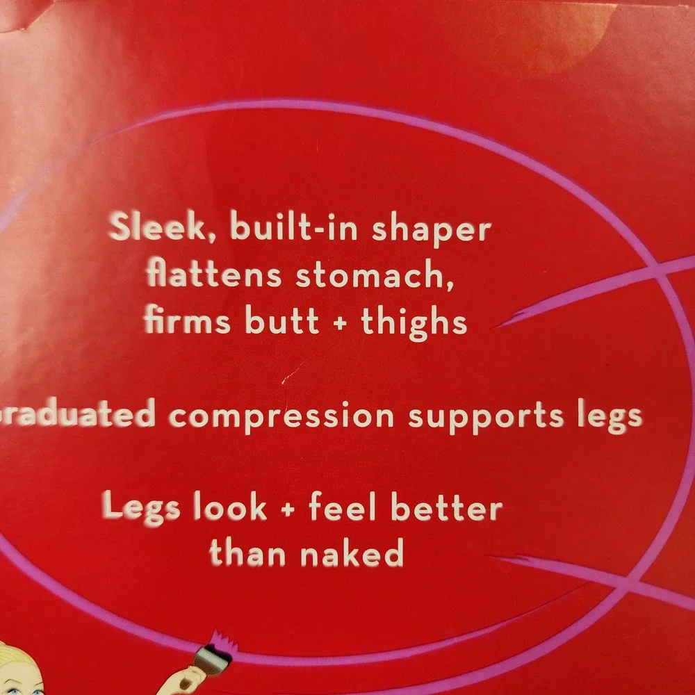 Spanx Sheers Leg Support Shaping Pantyhose Black Size A NEW Compression